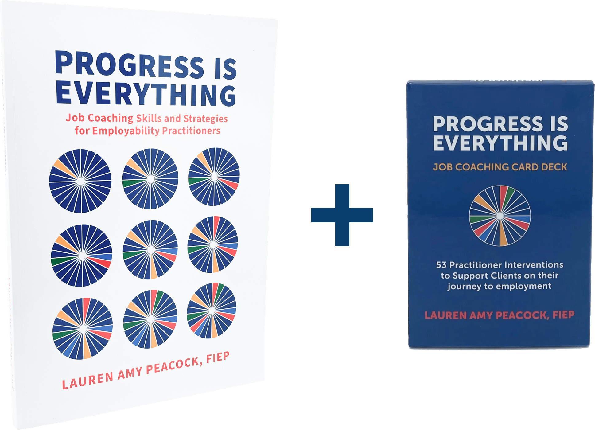 The Progress Is Everything book beside the job coaching card deck